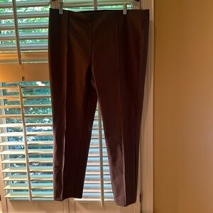 J&L Atelier gray XL pull on straight ankle cropped pants